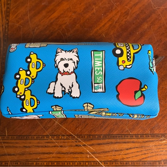 NWOT Marc Tetro Westie New York Makeup Pencil Case - Picture 5 of 7
